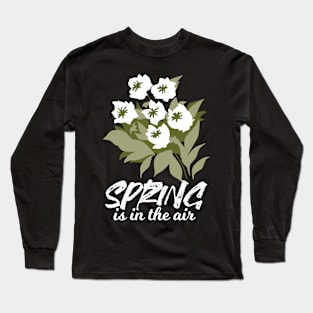 Spring Bloom Elegance - 'Spring is in the Air' Floral Bouquet Long Sleeve T-Shirt